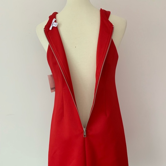 Bar III Red Dress Cross Neckline and Sleeveless - Picture 4 of 5